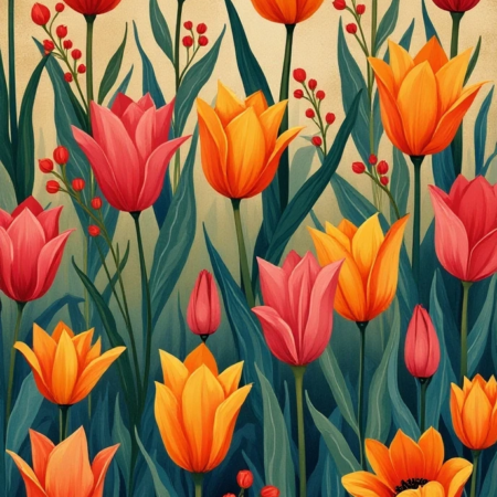 Radiant Tulip Harmony
