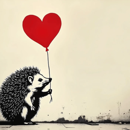 Banksy-style Hedgehog art