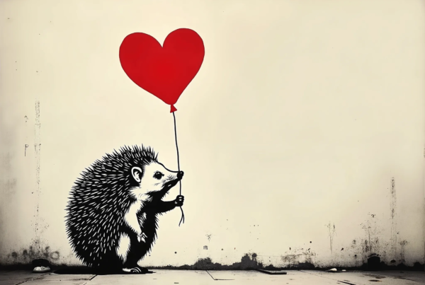 Banksy-style Hedgehog art